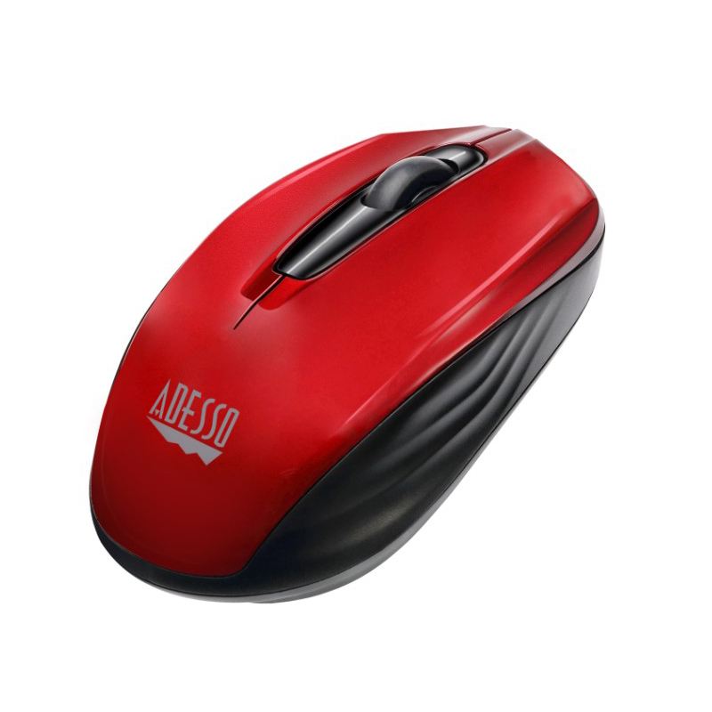 You Recently Viewed Adesso IMOUSE S50R Mouse - USB - Optical - 3 Button(s) - Red - Wireless - Symmetrical Image